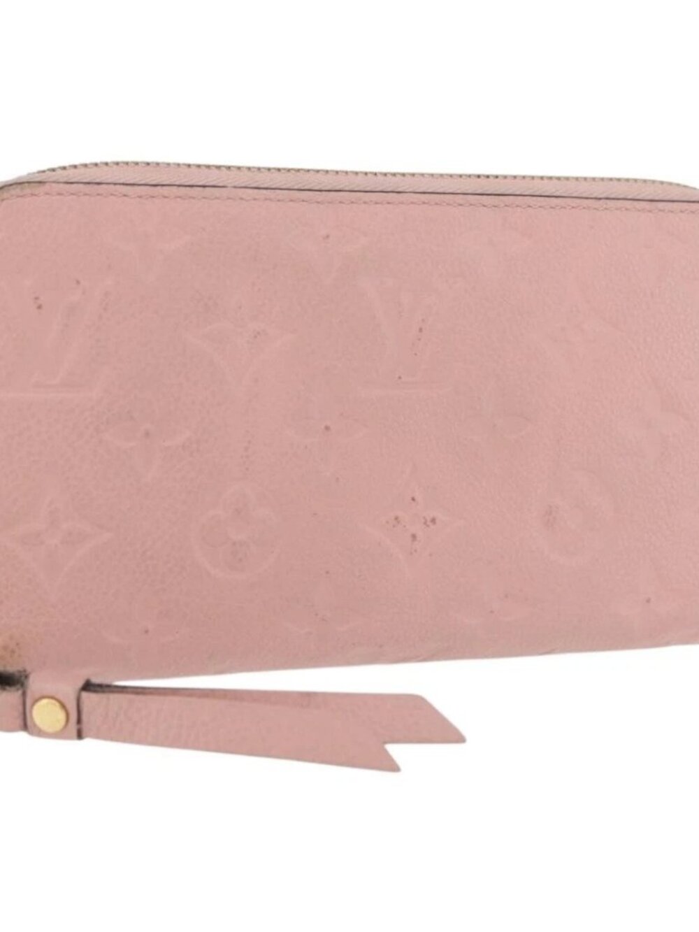 LOUIS VUITTON Monogram Empreinte Zippy Wallet Wallet Pink M64090 LV Auth BA11337